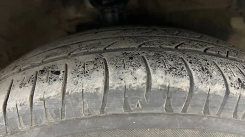 Used 2015 Maruti Suzuki Celerio VXi AMT Petrol Automatic tyres RIGHT FRONT TYRE TREAD VIEW