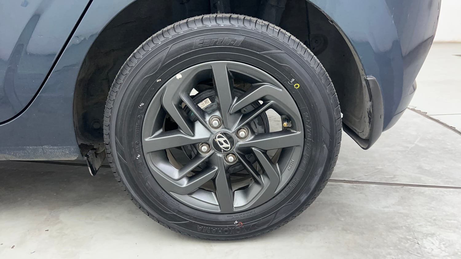 Used 2023 Hyundai Grand i10 Nios Sportz 1.2 Kappa VTVT Petrol Manual tyres LEFT REAR TYRE RIM VIEW