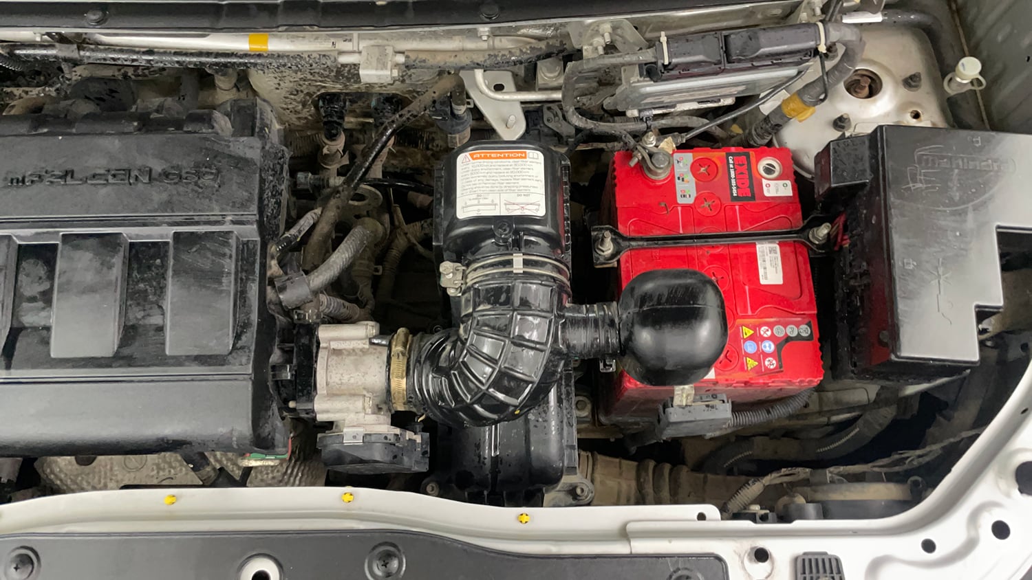 Used 2018 Mahindra KUV100 NXT K2 6 STR Petrol Manual engine ENGINE LEFT SIDE VIEW