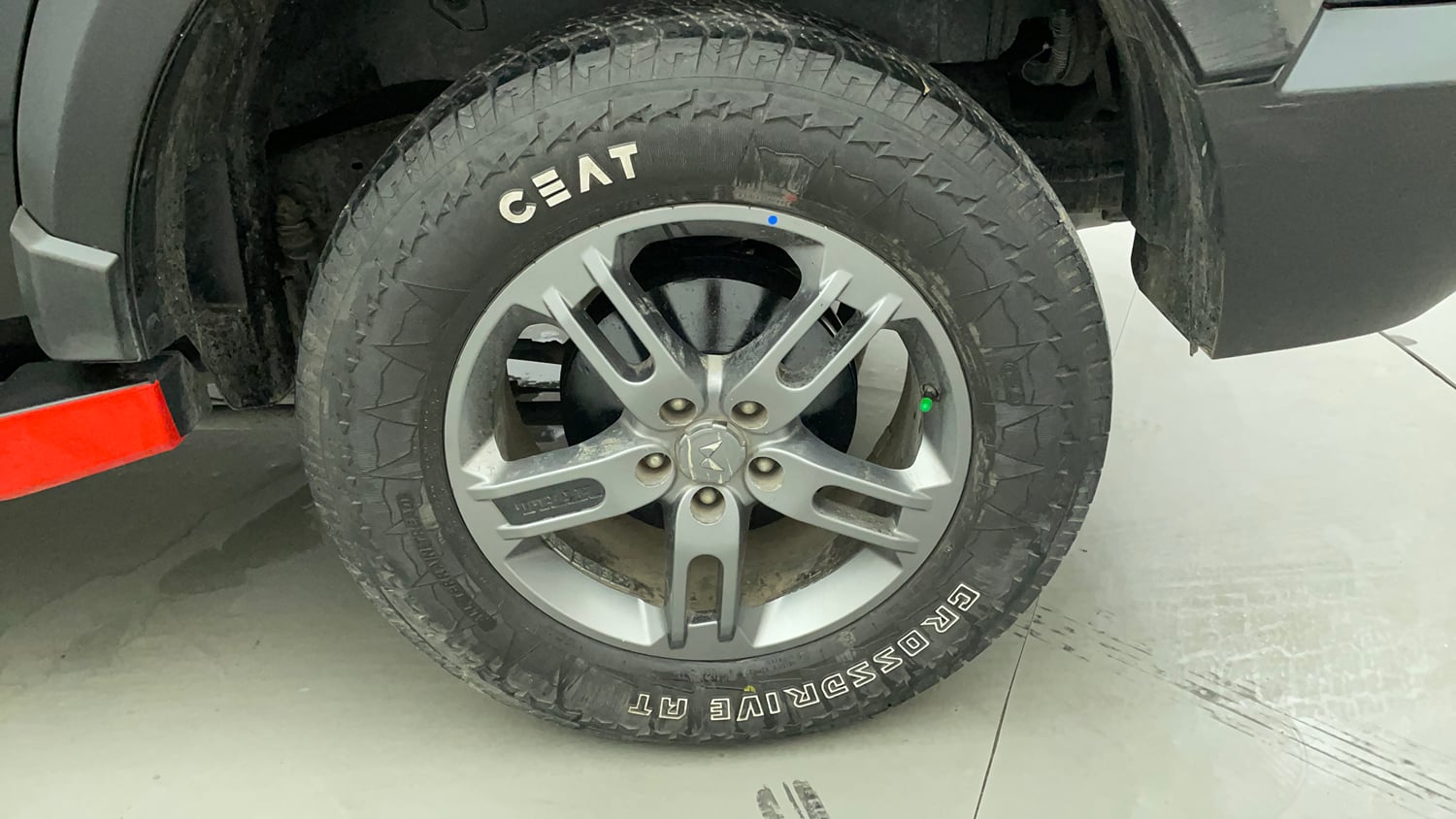 Used 2024 Mahindra Thar LX Hard Top Diesel MT 4WD Diesel Manual tyres LEFT REAR TYRE RIM VIEW