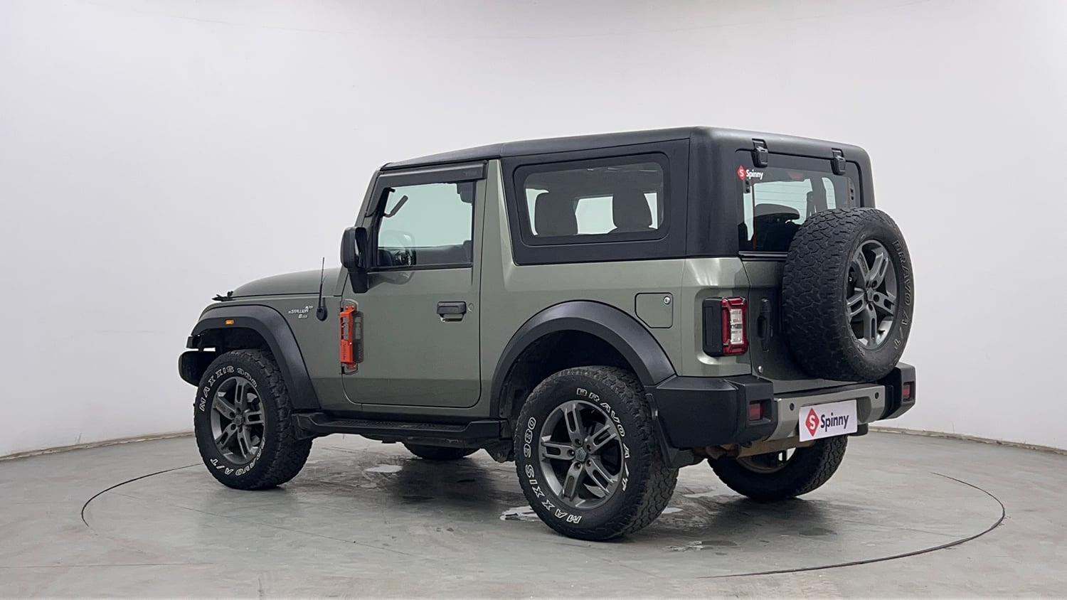 Used 2022 mahindra Thar LX Hard Top Petrol AT 4WD Petrol Automatic exterior LEFT REAR CORNER VIEW