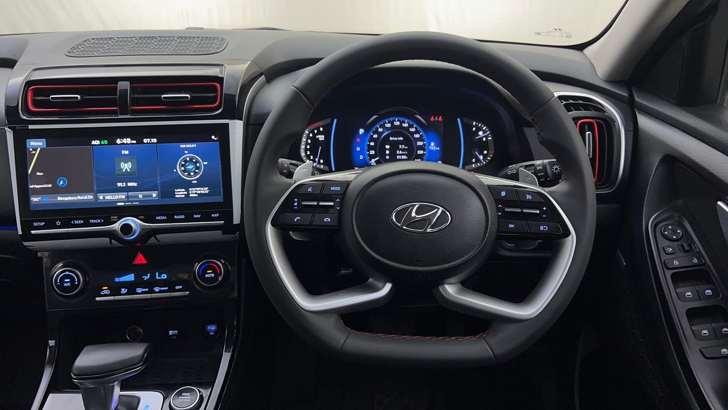 Used 2023 Hyundai Creta SX (O) 1.5 Petrol IVT Knight Petrol Automatic interior STEERING VIEW
