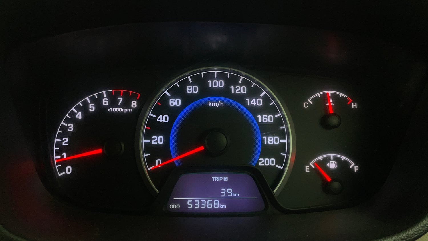 Used 2016 Hyundai Grand i10 Sportz 1.2 Kappa VTVT Petrol Manual interior CLUSTERMETER VIEW