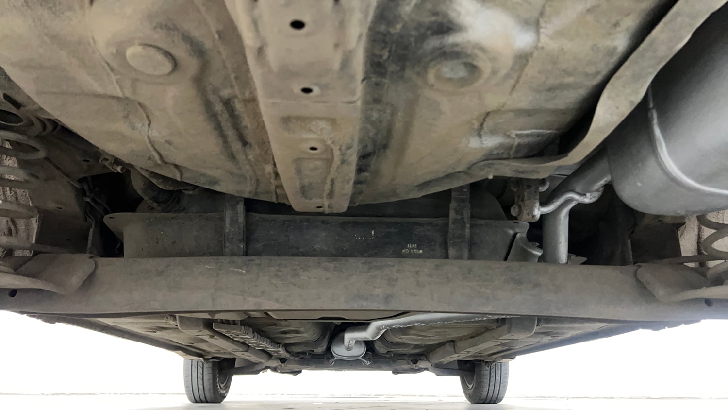 Used 2018 Hyundai Grand i10 Sportz (O) AT 1.2 Kappa VTVT Petrol Automatic extra REAR UNDERBODY VIEW (TAKEN FROM REAR)