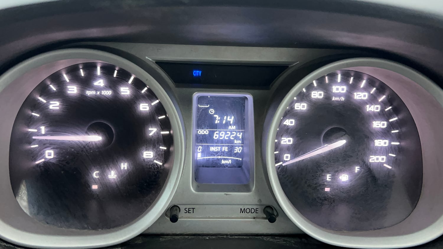 Used 2016 Tata Tiago Revotron XZ Petrol Manual interior CLUSTERMETER VIEW