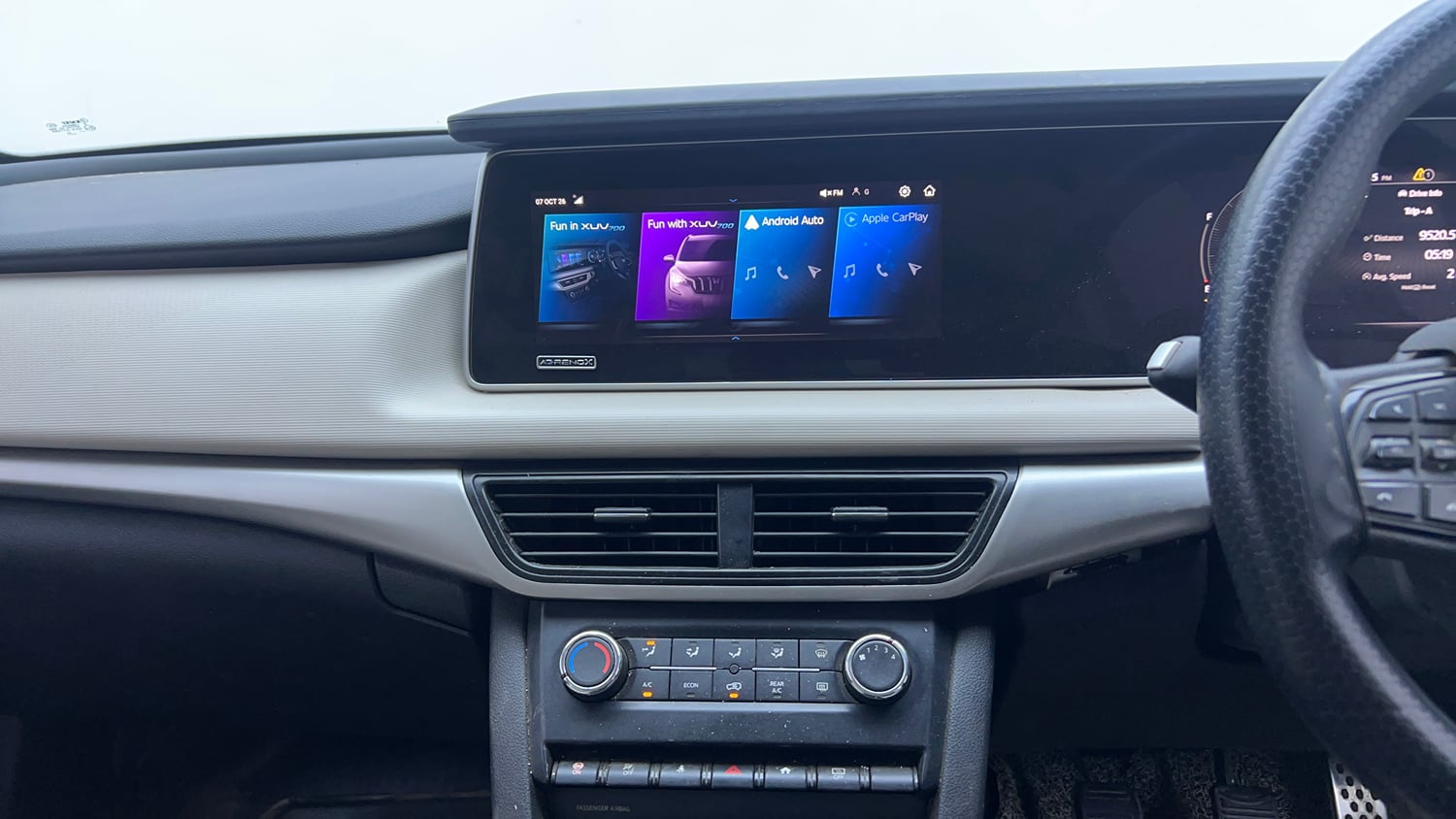 Used 2023 Mahindra XUV700 AX 3 Diesel MT 7 STR Diesel Manual interior MUSIC SYSTEM & AC CONTROL VIEW