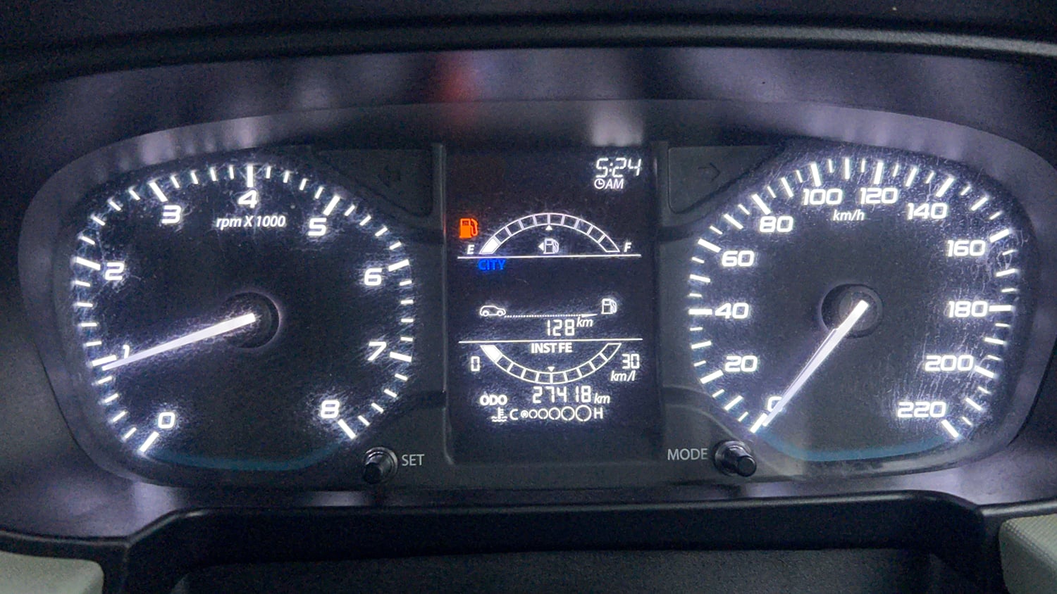 Used 2022 Tata Punch Adventure MT Petrol Manual interior CLUSTERMETER VIEW