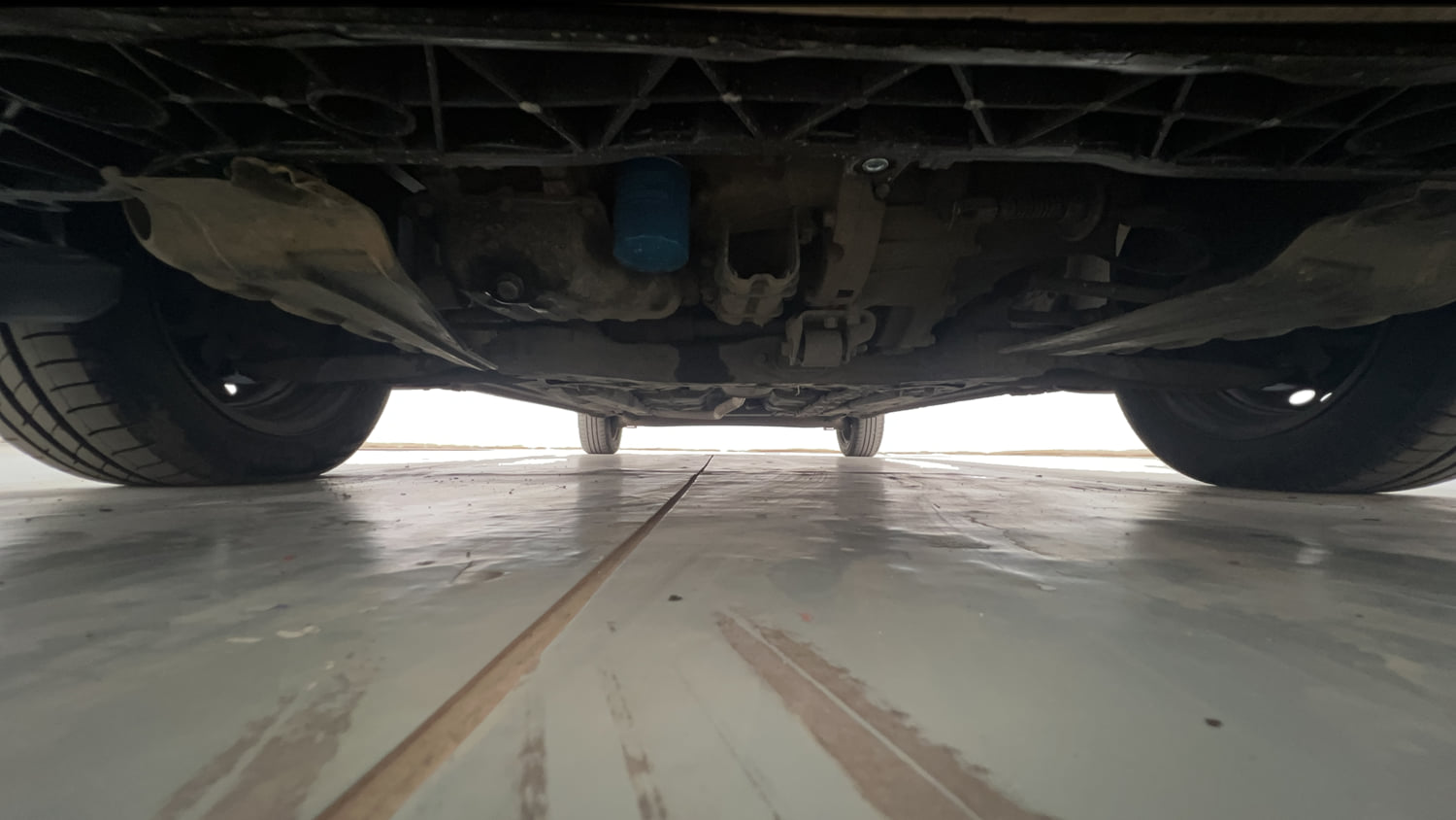 Used 2017 Hyundai Grand i10 Sportz (O) 1.2 Kappa VTVT Petrol Manual extra FRONT LEFT UNDERBODY VIEW