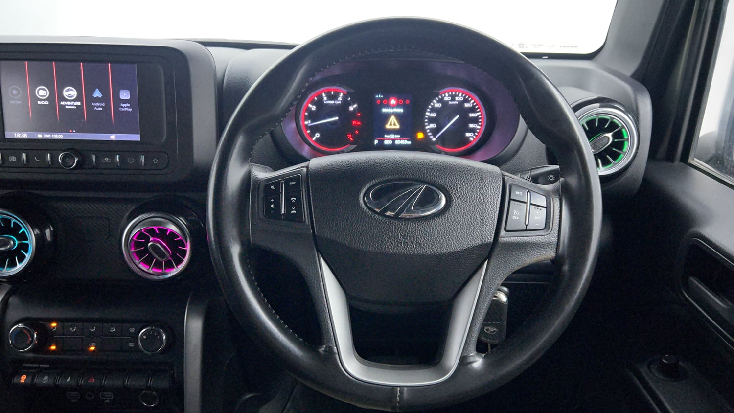Used 2022 mahindra Thar LX Hard Top Petrol AT 4WD Petrol Automatic interior STEERING VIEW