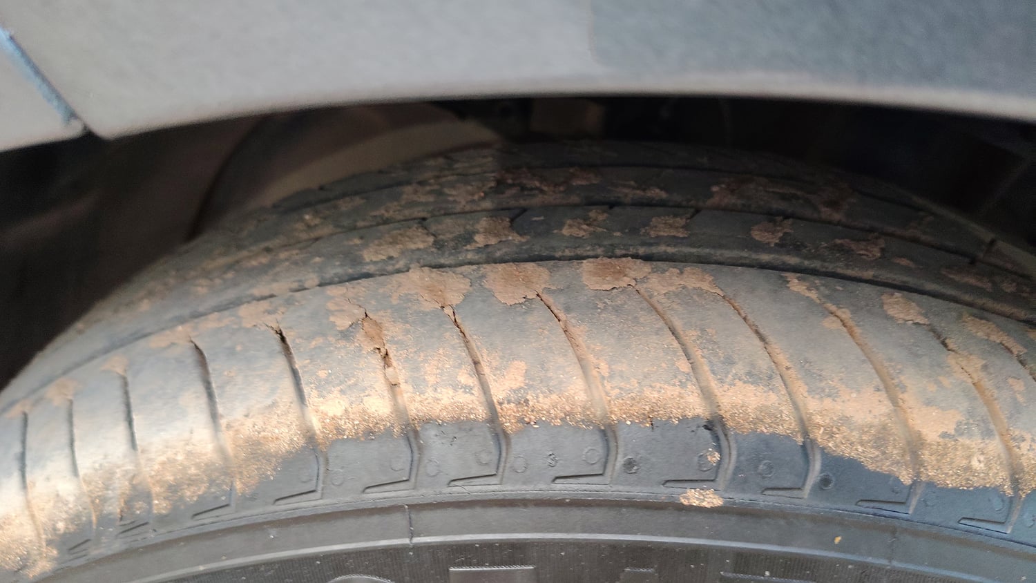 Used 2025 Tata Tigor XZ Plus LUX Petrol Manual tyres LEFT FRONT TYRE TREAD VIEW