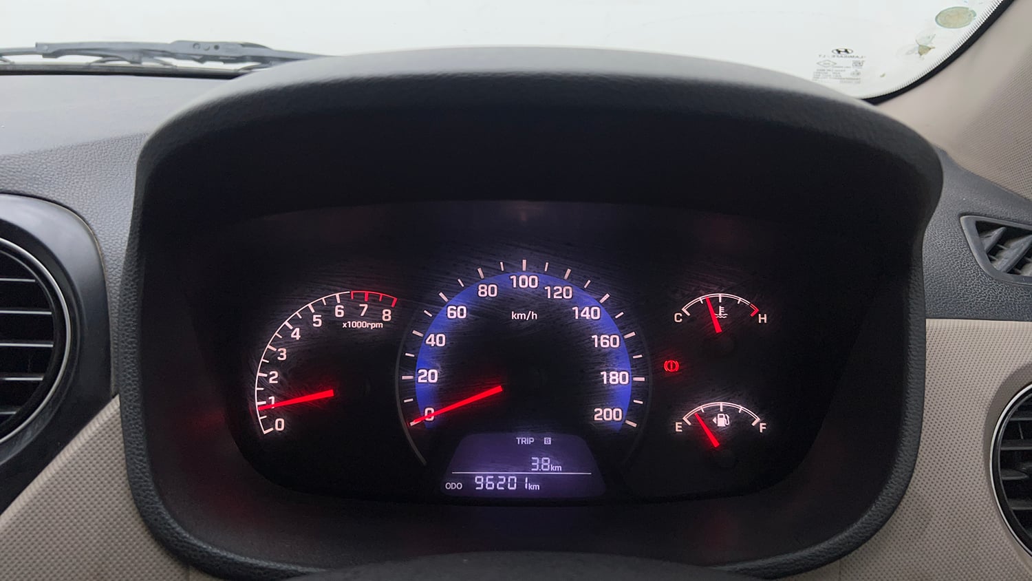 Used 2016 Hyundai Xcent S 1.2 Petrol Manual interior CLUSTERMETER VIEW