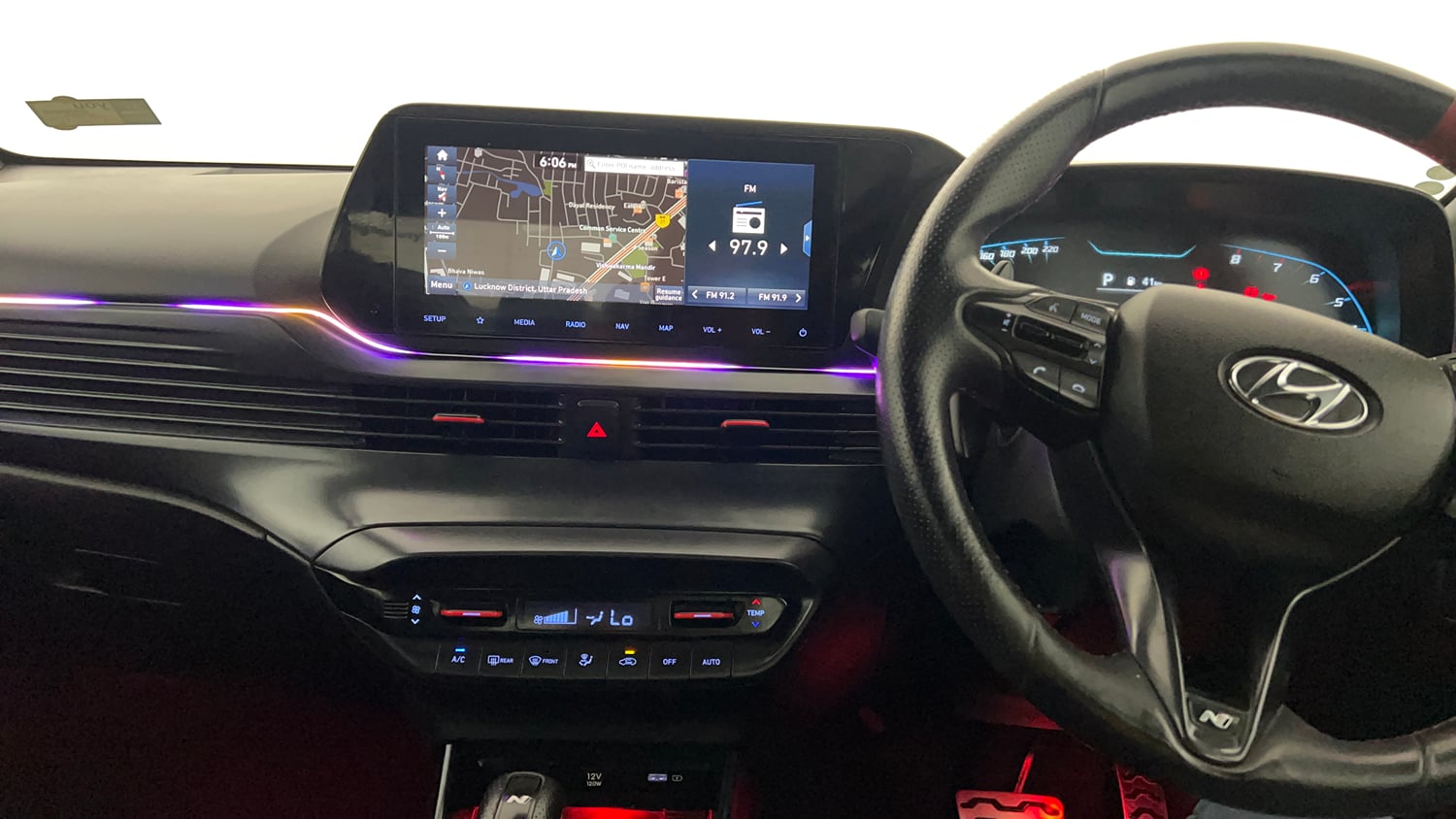 Used 2023 Hyundai i20 N Line N8 1.0 Turbo DCT Petrol Automatic interior MUSIC SYSTEM & AC CONTROL VIEW