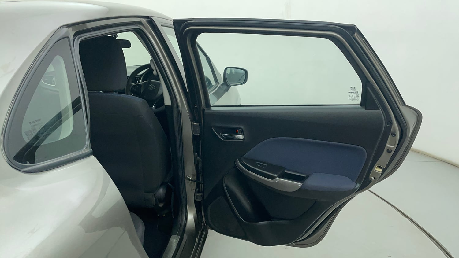 Used 2019 Maruti Suzuki Baleno Delta Petrol Manual interior RIGHT REAR DOOR OPEN VIEW