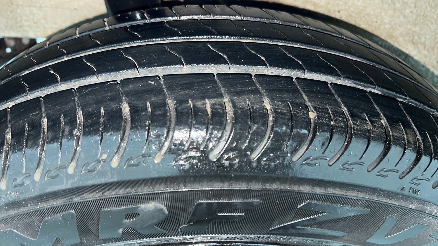 Used 2024 Maruti Suzuki Wagon R VXI 1.0 Petrol Manual tyres RIGHT REAR TYRE TREAD VIEW