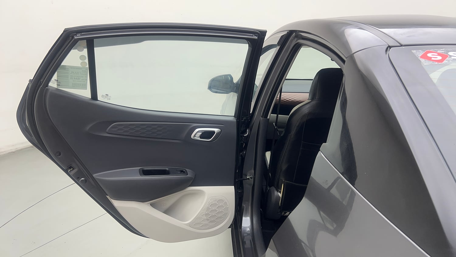 Used 2023 Hyundai Aura SX 1.2 Petrol Petrol Manual interior LEFT REAR DOOR OPEN VIEW