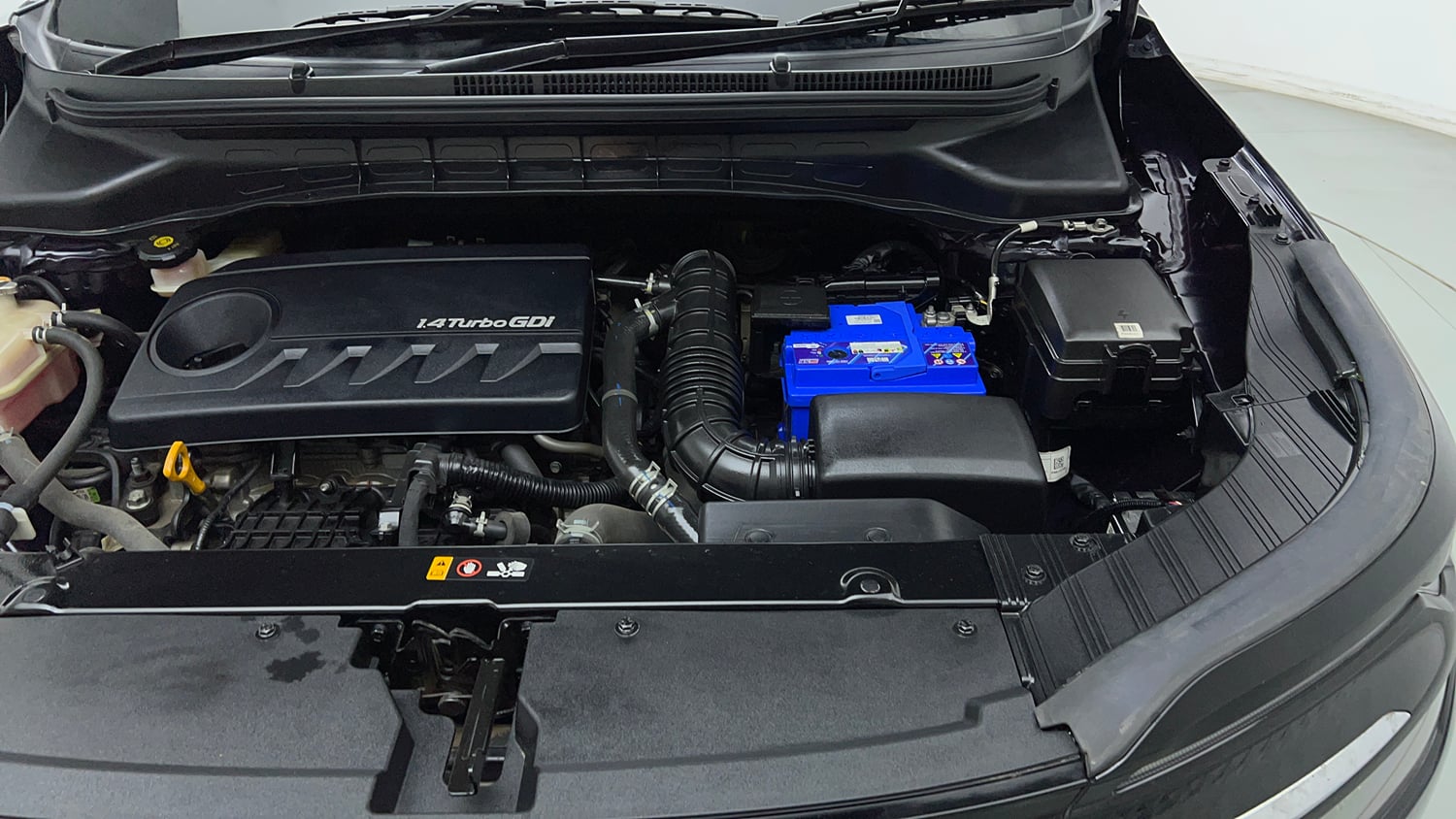 Used 2022 Kia Carens Luxury 1.4 Petrol 7 STR Petrol Manual engine ENGINE LEFT SIDE VIEW