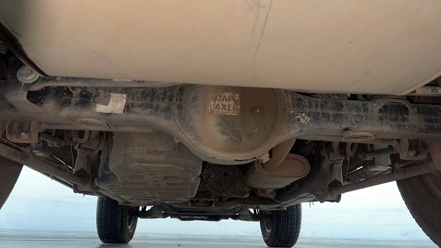 Used 2022 mahindra Thar LX Hard Top Petrol AT 4WD Petrol Automatic extra REAR UNDERBODY VIEW (TAKEN FROM REAR)