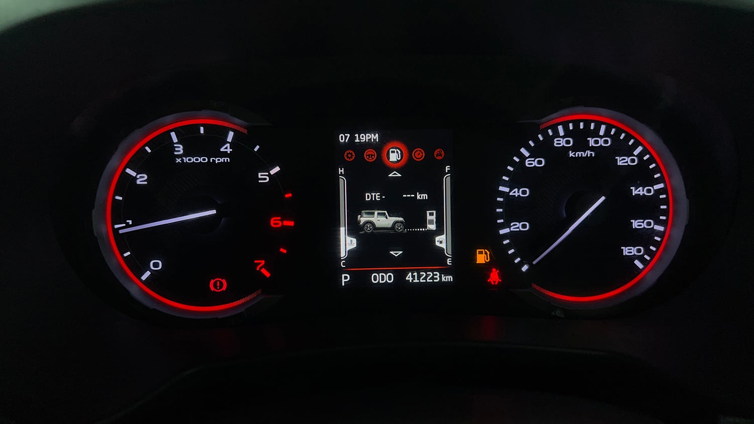Used 2022 mahindra Thar LX Hard Top Petrol AT 4WD Petrol Automatic interior CLUSTERMETER VIEW