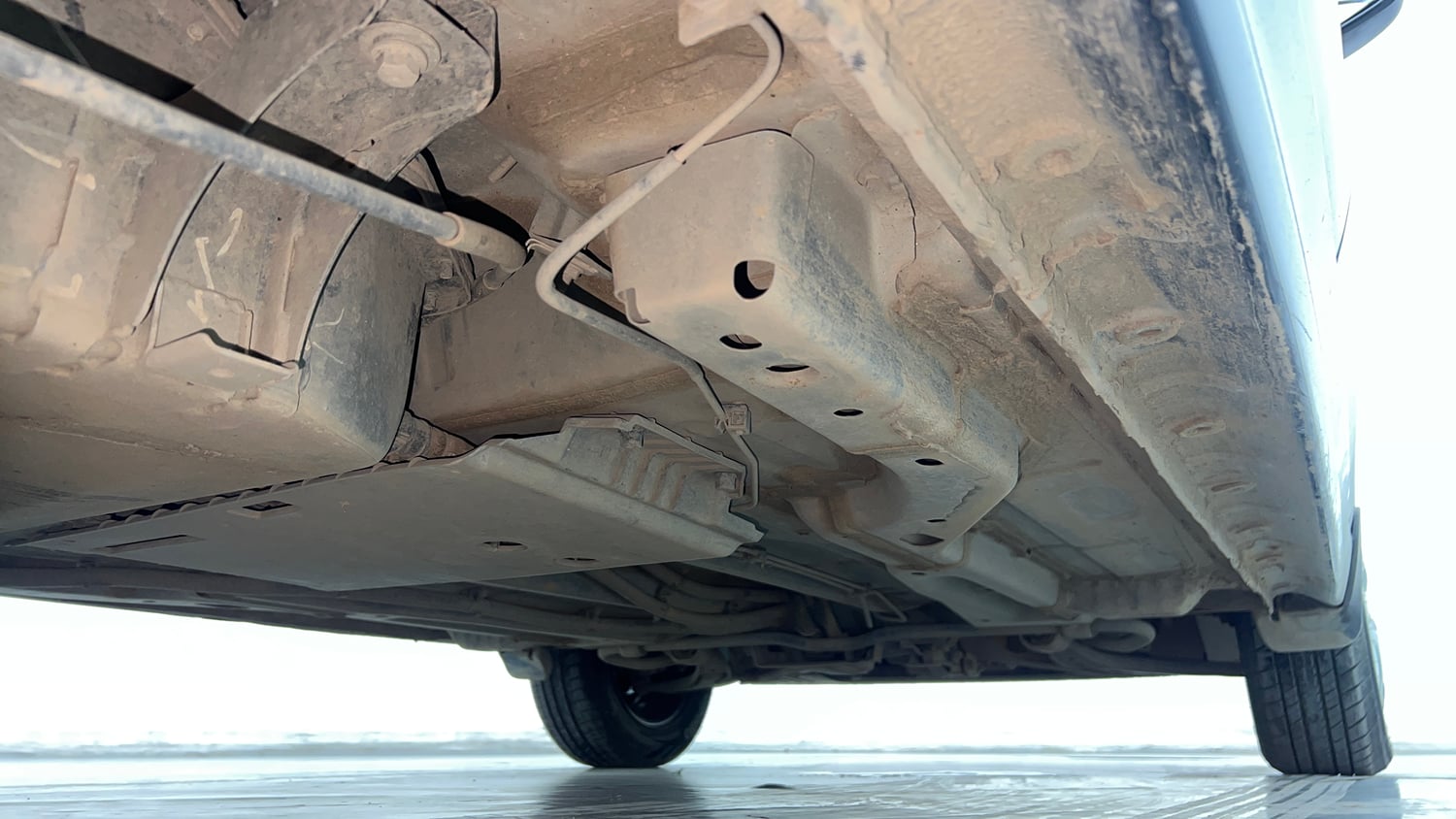 Used 2024 Tata Tiago EV XT Medium Range Electric Automatic extra REAR RIGHT UNDERBODY VIEW