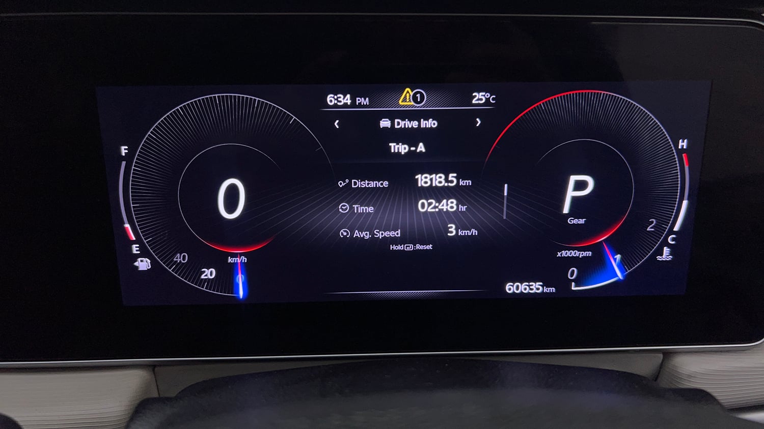 Used 2022 Mahindra XUV700 AX 5 Diesel AT 7 STR Diesel Automatic interior CLUSTERMETER VIEW
