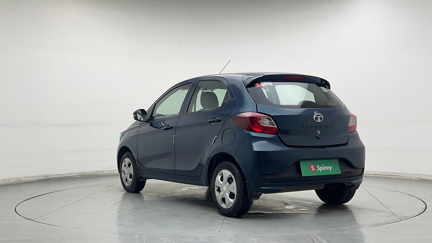 Used 2024 Tata Tiago EV XT Medium Range Electric Automatic exterior LEFT REAR CORNER VIEW