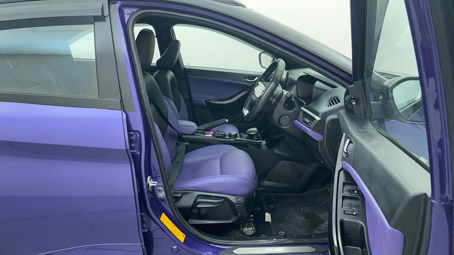 Used 2023 Tata Nexon Fearless Plus S Purple 1.2 Revotron Petrol 7DCA Dual Tone Petrol Automatic interior RIGHT SIDE FRONT DOOR CABIN VIEW
