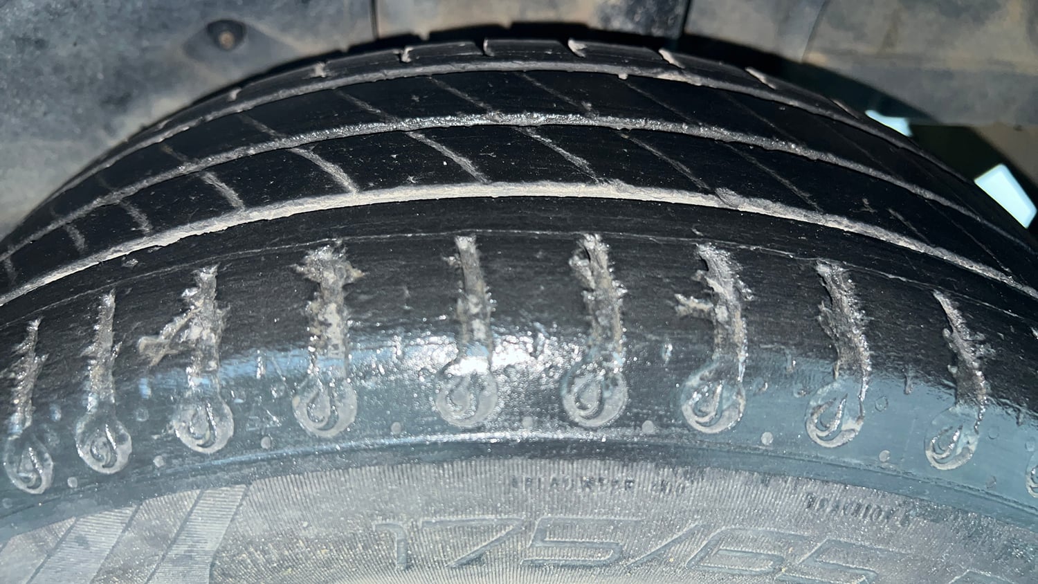 Used 2024 Tata Tiago EV XT Medium Range Electric Automatic tyres LEFT REAR TYRE TREAD VIEW