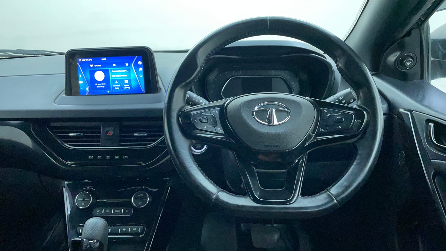 Used 2022 Tata Nexon XZA Plus (Premium) Dark Edition Petrol Automatic interior STEERING VIEW