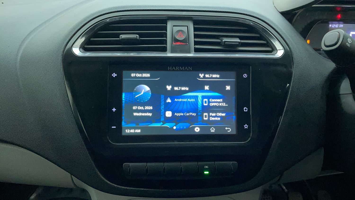Used 2024 Tata Tiago XT Rhythm iCNG Cng Manual interior MUSIC SYSTEM & AC CONTROL VIEW
