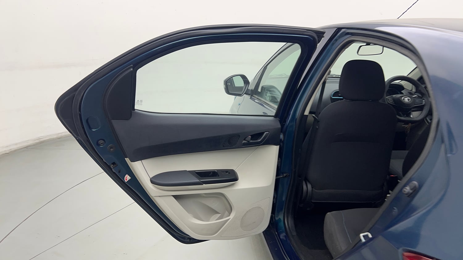 Used 2024 Tata Tiago EV XT Medium Range Electric Automatic interior LEFT REAR DOOR OPEN VIEW