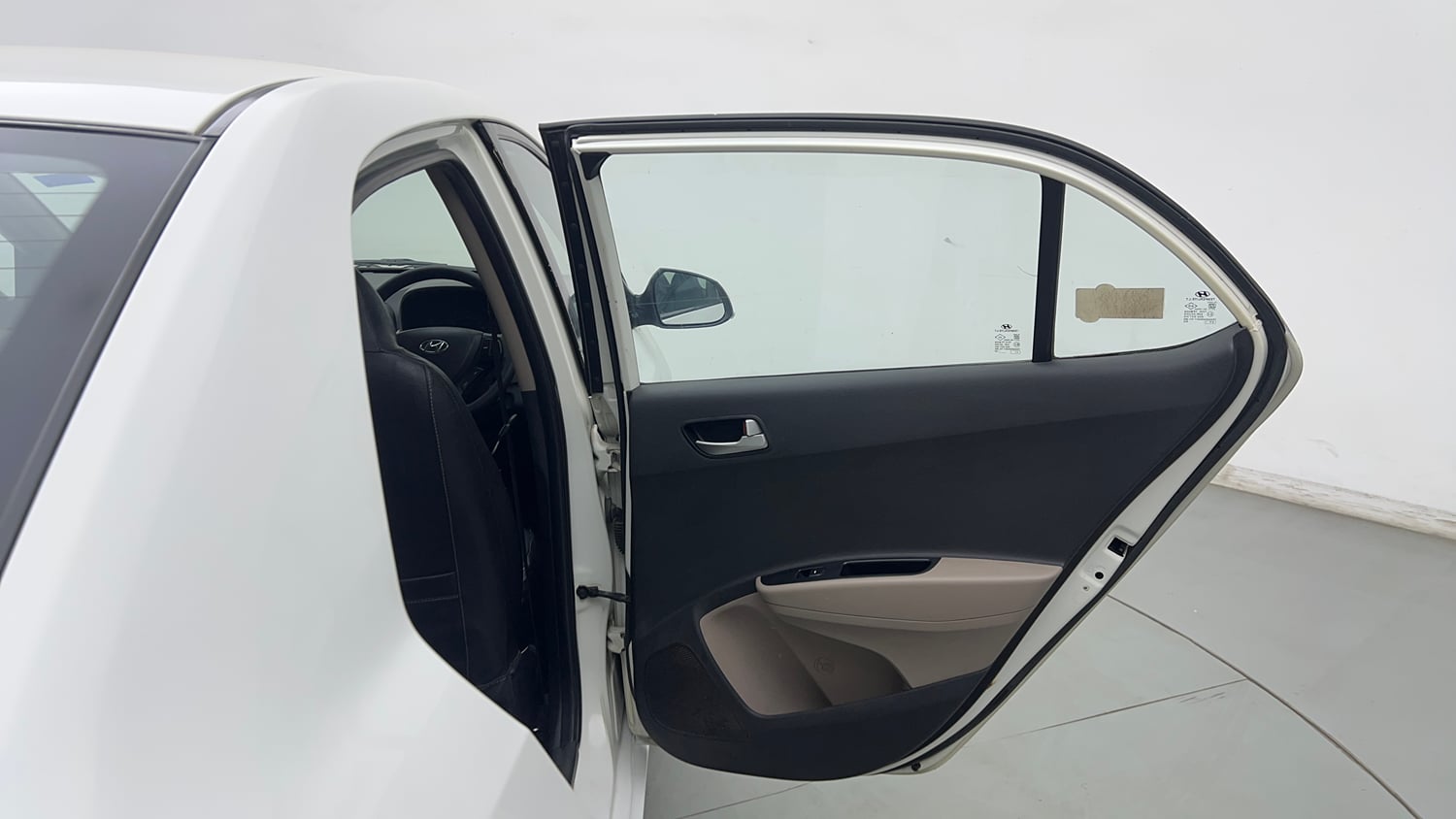 Used 2016 Hyundai Xcent S 1.2 Petrol Manual interior RIGHT REAR DOOR OPEN VIEW
