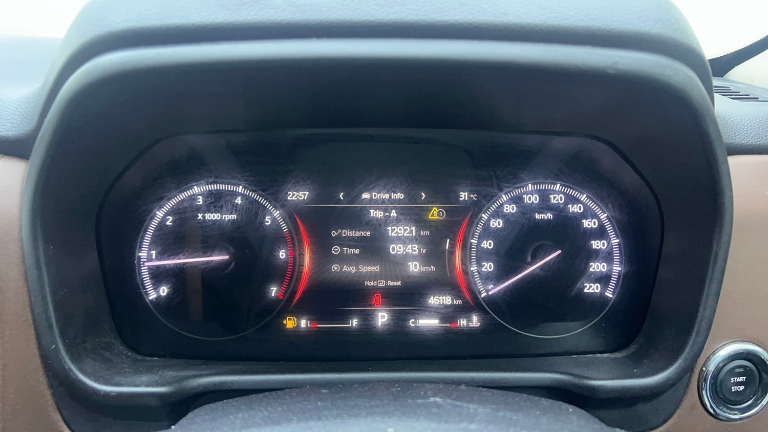 Used 2022 Mahindra Scorpio N Z8 L Petrol AT 7 STR Petrol Automatic interior CLUSTERMETER VIEW