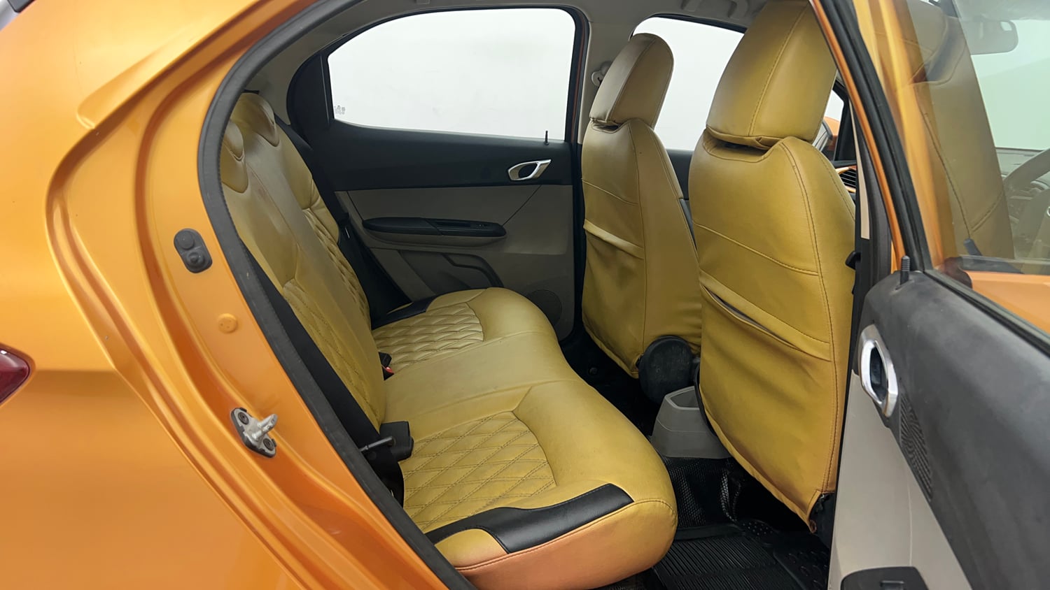 Used 2016 Tata Tiago Revotron XZ Petrol Manual interior RIGHT SIDE REAR DOOR CABIN VIEW