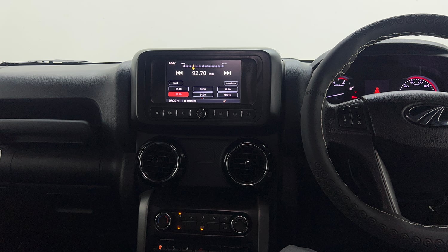 Used 2022 mahindra Thar LX Hard Top Petrol AT 4WD Petrol Automatic interior MUSIC SYSTEM & AC CONTROL VIEW