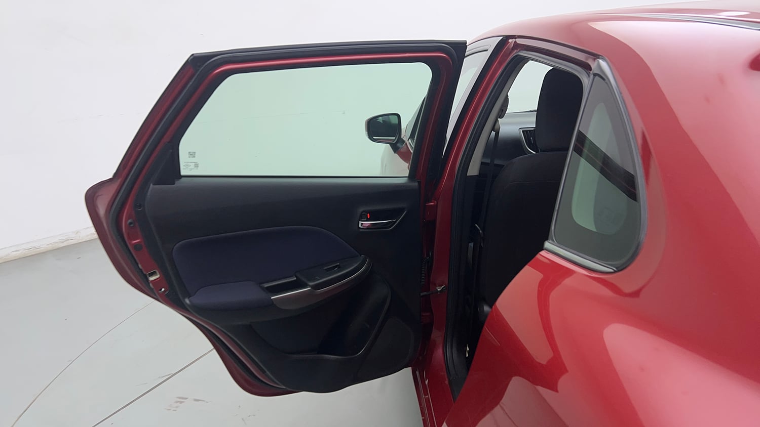 Used 2019 Toyota Glanza V CVT Petrol Automatic interior LEFT REAR DOOR OPEN VIEW