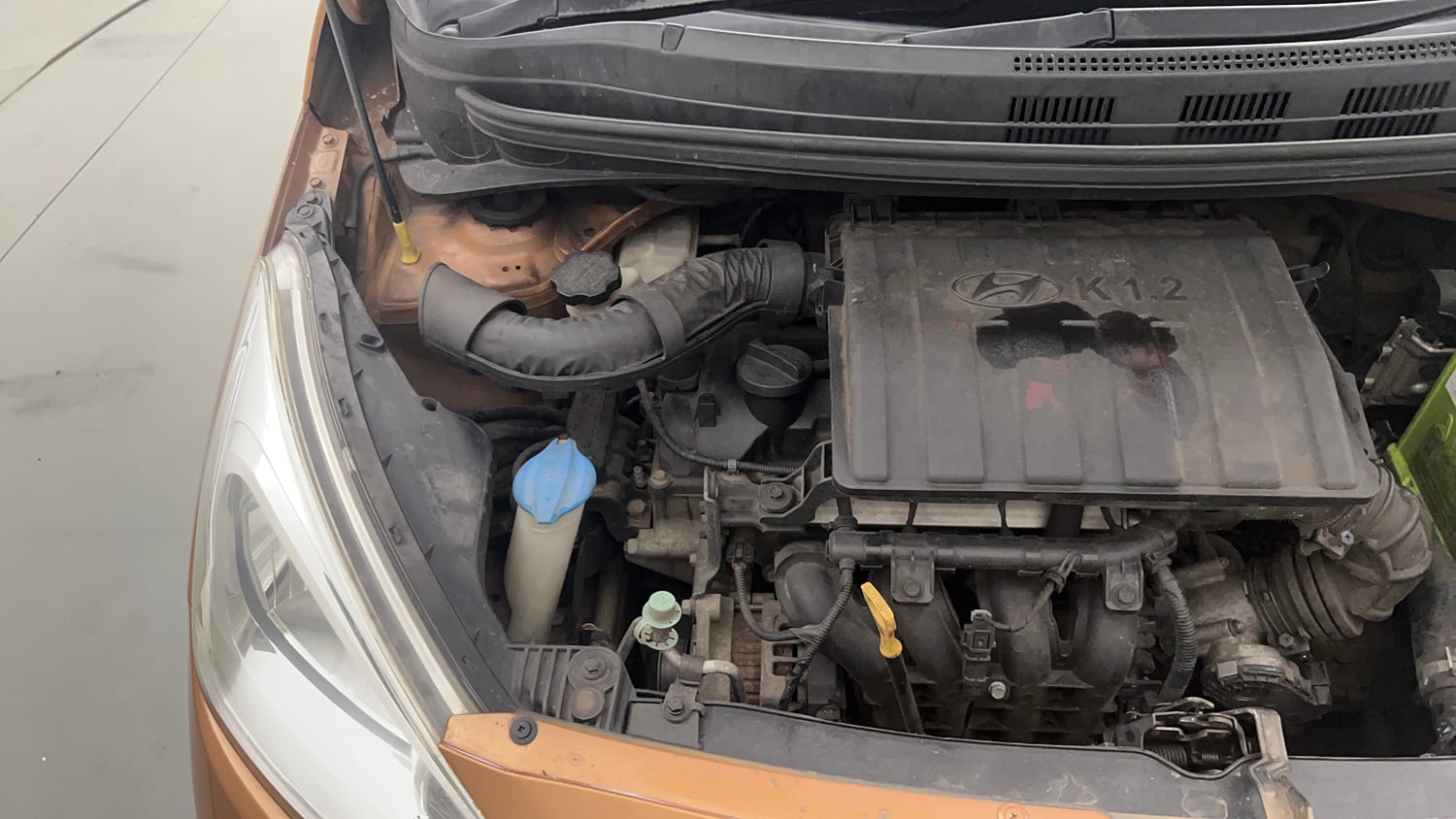 Used 2017 Hyundai Grand i10 Sportz (O) 1.2 Kappa VTVT Petrol Manual engine ENGINE RIGHT SIDE VIEW
