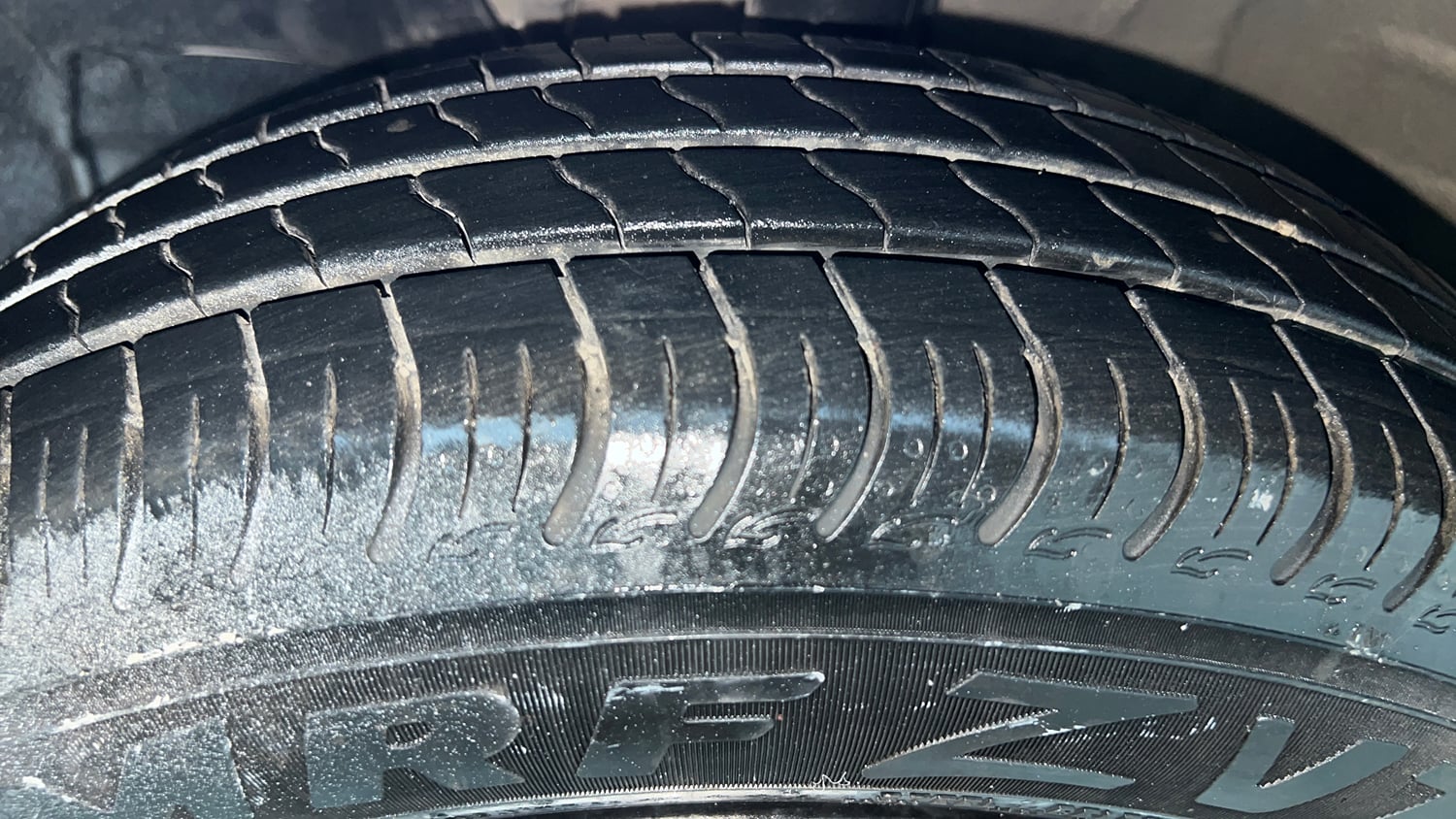 Used 2024 Maruti Suzuki Wagon R VXI 1.0 Petrol Manual tyres LEFT FRONT TYRE TREAD VIEW