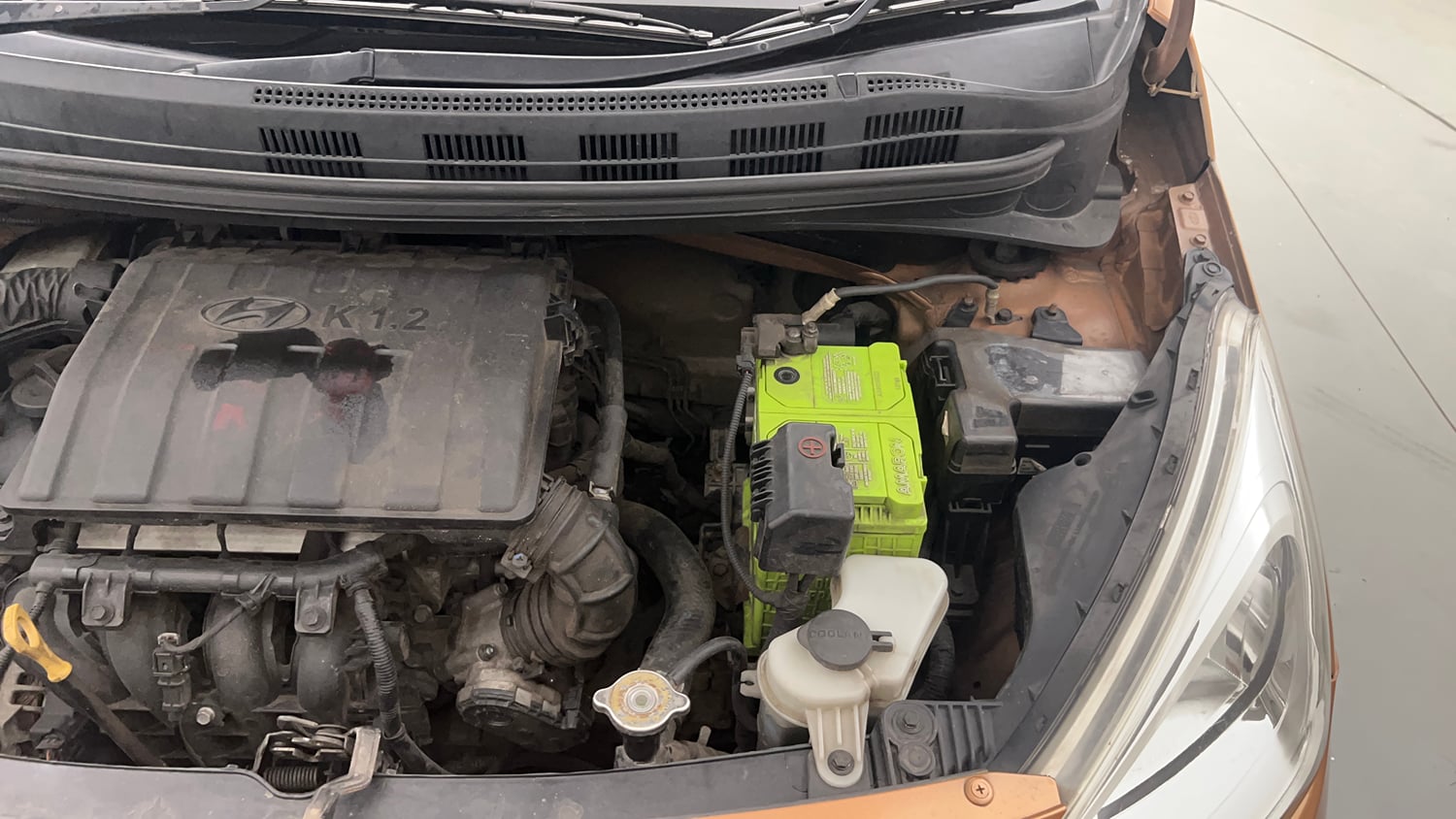 Used 2017 Hyundai Grand i10 Sportz (O) 1.2 Kappa VTVT Petrol Manual engine ENGINE LEFT SIDE VIEW