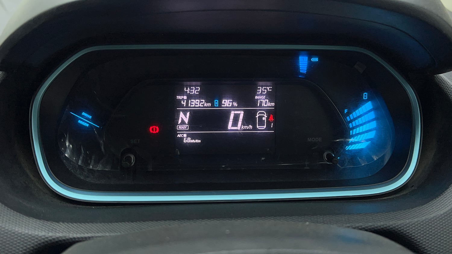 Used 2024 Tata Tiago EV XT Medium Range Electric Automatic interior CLUSTERMETER VIEW