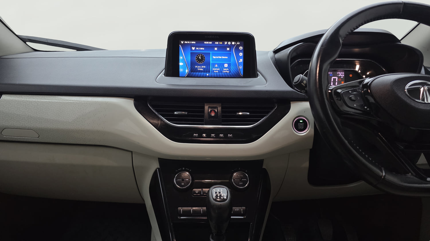Used 2023 Tata Nexon XZ Plus LUXS Petrol Manual interior MUSIC SYSTEM & AC CONTROL VIEW