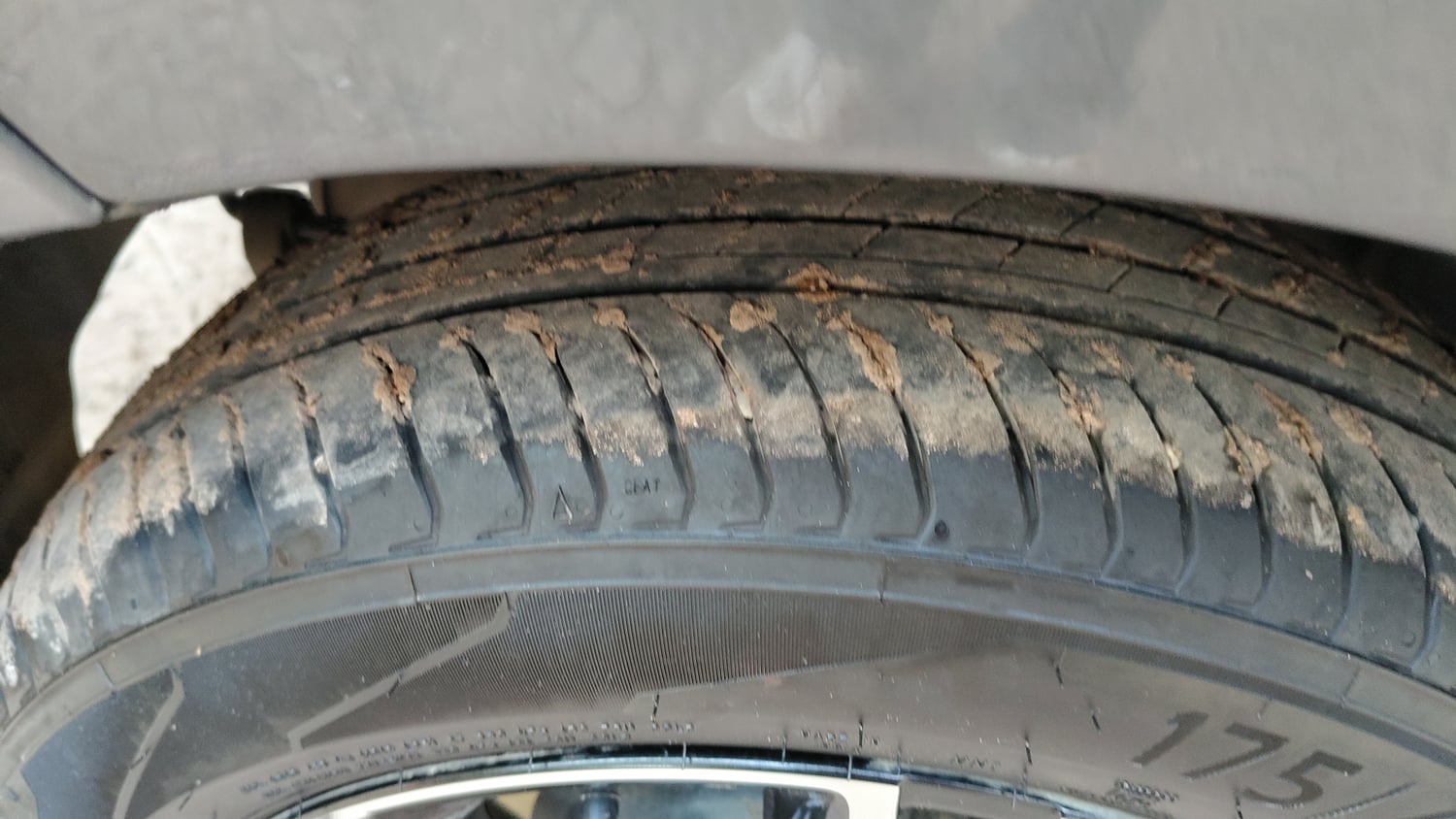 Used 2025 Tata Tigor XZ Plus LUX Petrol Manual tyres RIGHT REAR TYRE TREAD VIEW