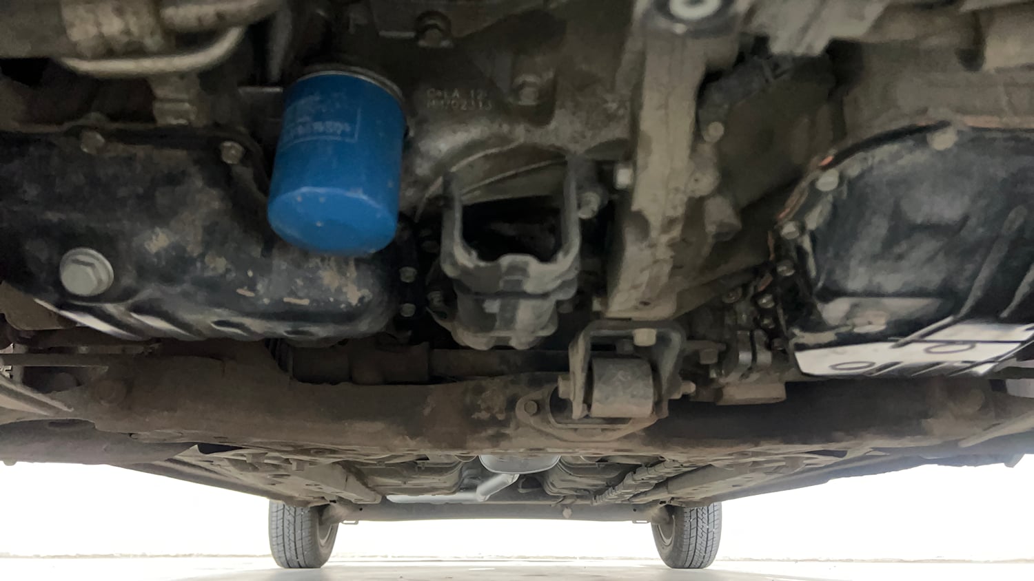 Used 2018 Hyundai Grand i10 Sportz (O) AT 1.2 Kappa VTVT Petrol Automatic extra FRONT LEFT UNDERBODY VIEW