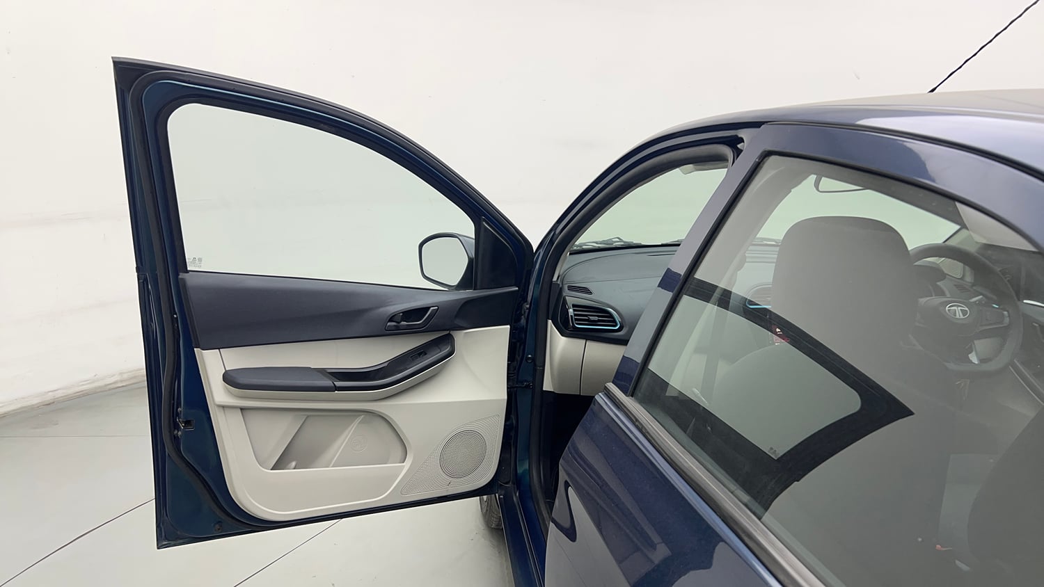Used 2024 Tata Tiago EV XT Medium Range Electric Automatic interior LEFT FRONT DOOR OPEN VIEW