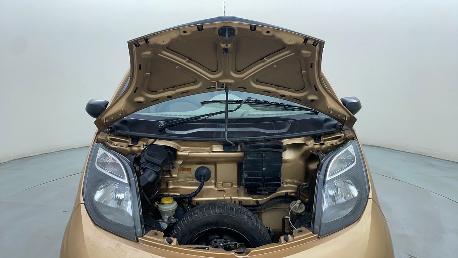 Used 2015 Tata Nano Twist XTA Petrol Automatic engine ENGINE & BONNET OPEN FRONT VIEW