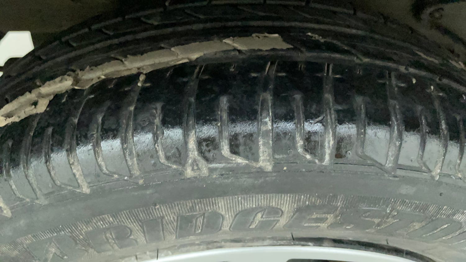 Used 2021 Tata Tiago XZ Petrol Manual tyres RIGHT REAR TYRE TREAD VIEW