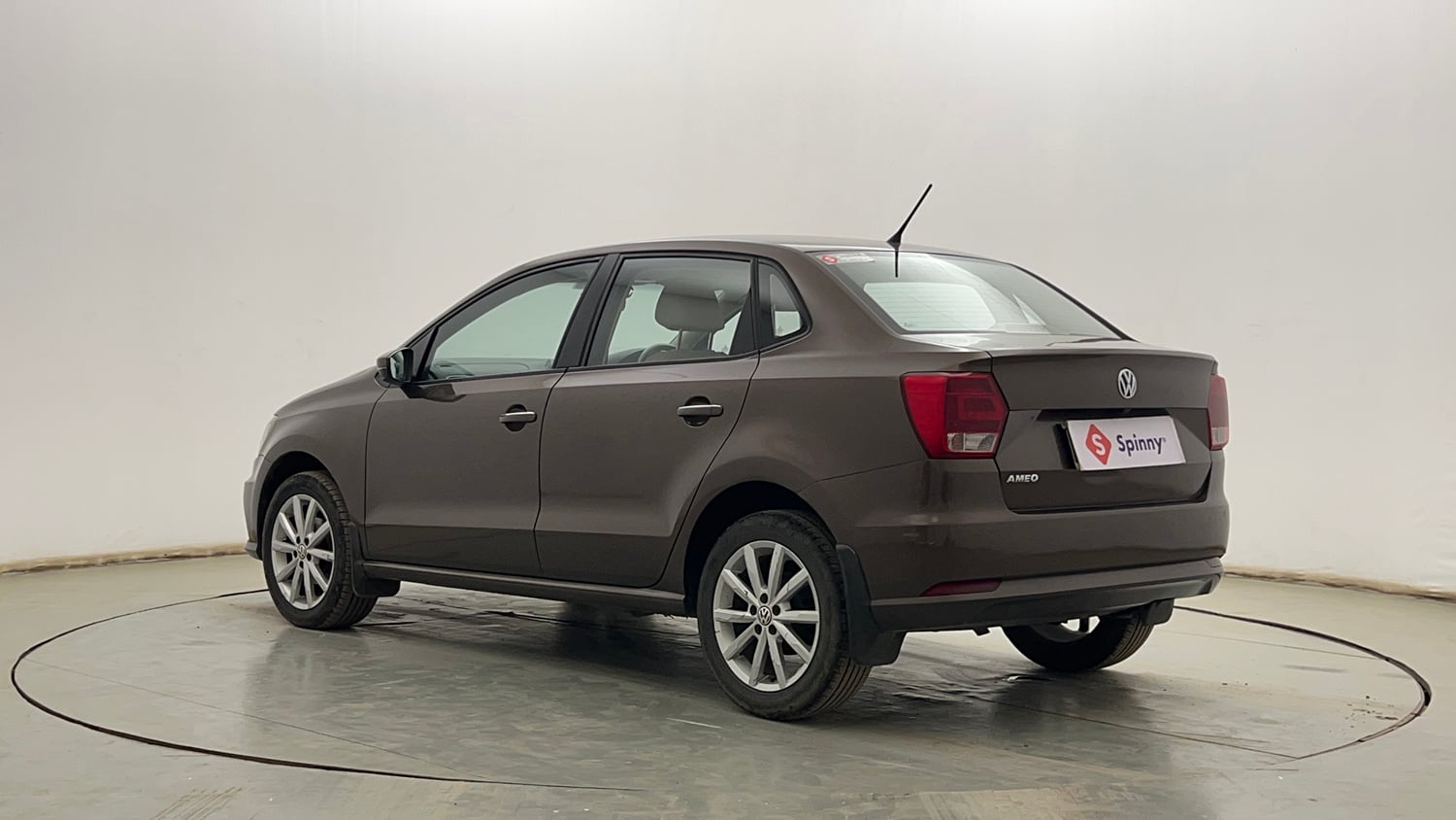 Used 2018 Volkswagen Ameo Highline1.2L Plus (P) 16 Alloy Petrol Manual exterior LEFT REAR CORNER VIEW