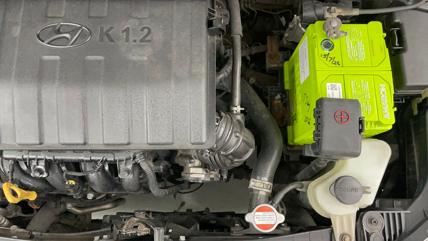 Used 2016 Hyundai Grand i10 Sportz 1.2 Kappa VTVT Petrol Manual engine ENGINE LEFT SIDE VIEW