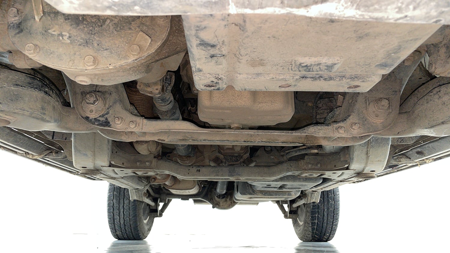 Used 2022 mahindra Thar LX Hard Top Petrol MT 4WD Petrol Manual extra FRONT LEFT UNDERBODY VIEW