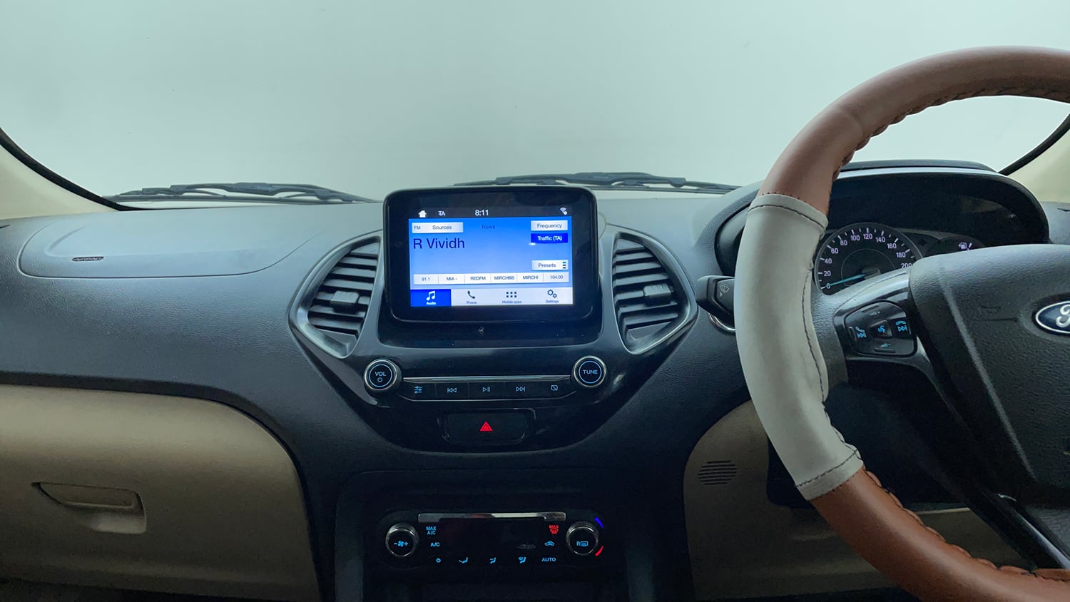 Used 2019 Ford Figo Aspire Titanium Plus 1.5 TDCi Diesel Manual interior MUSIC SYSTEM & AC CONTROL VIEW