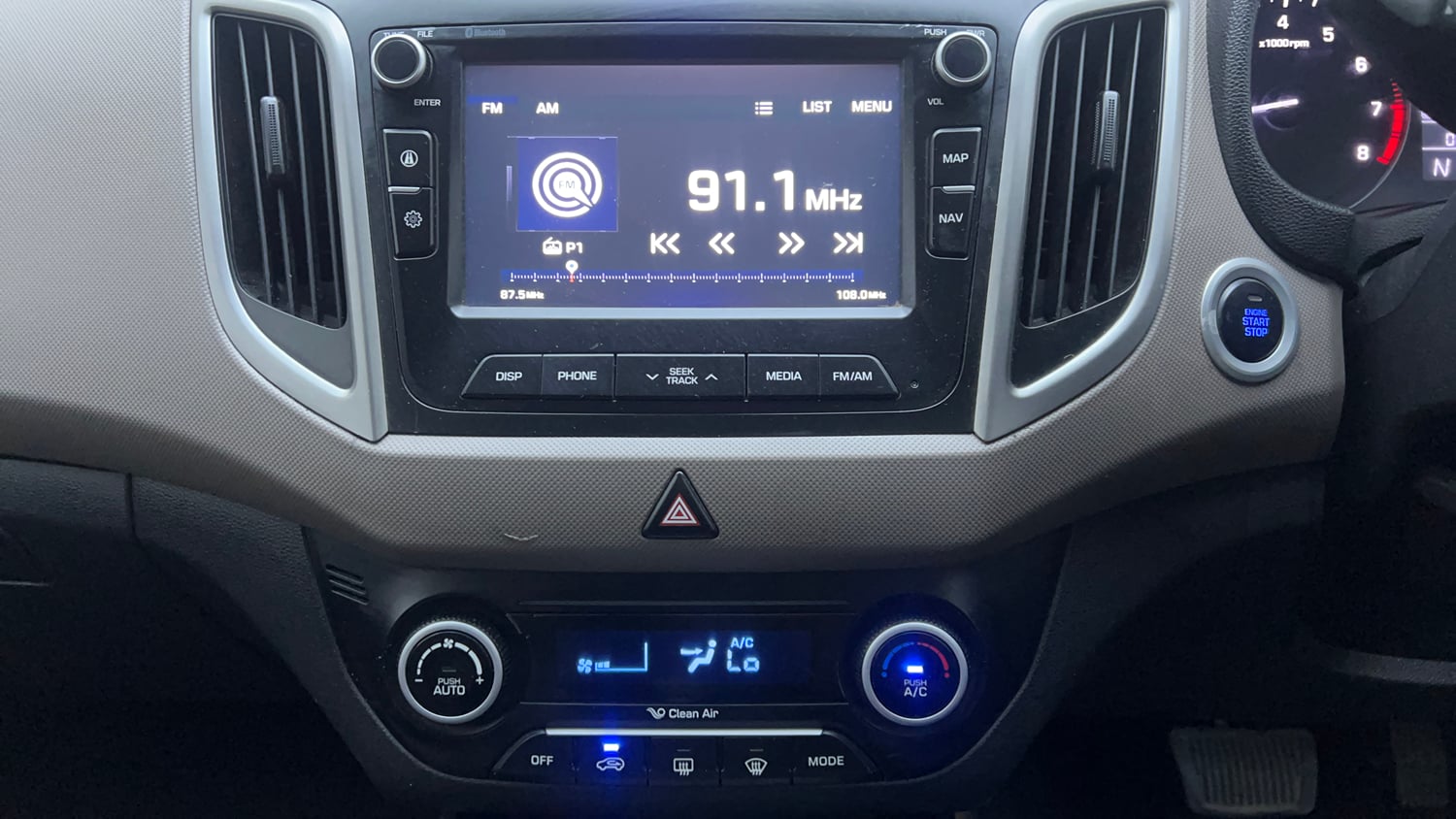 Used 2016 Hyundai Creta 1.6 SX Plus AT Petrol Petrol Automatic interior MUSIC SYSTEM & AC CONTROL VIEW
